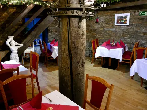 Mühlenwelle im Erdgeschoss